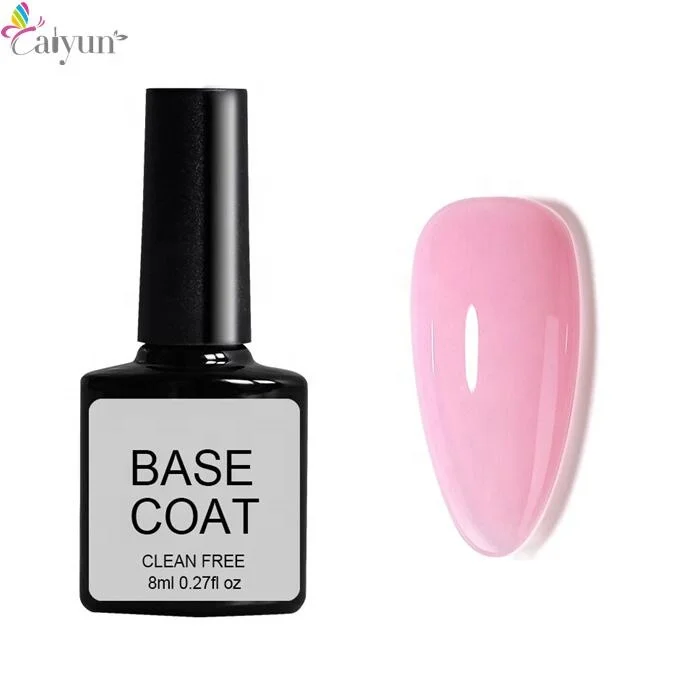 

soak off uv led glue odor clear base coat clear nail gel polish base coat 4 in 1 for nail, Clear or color