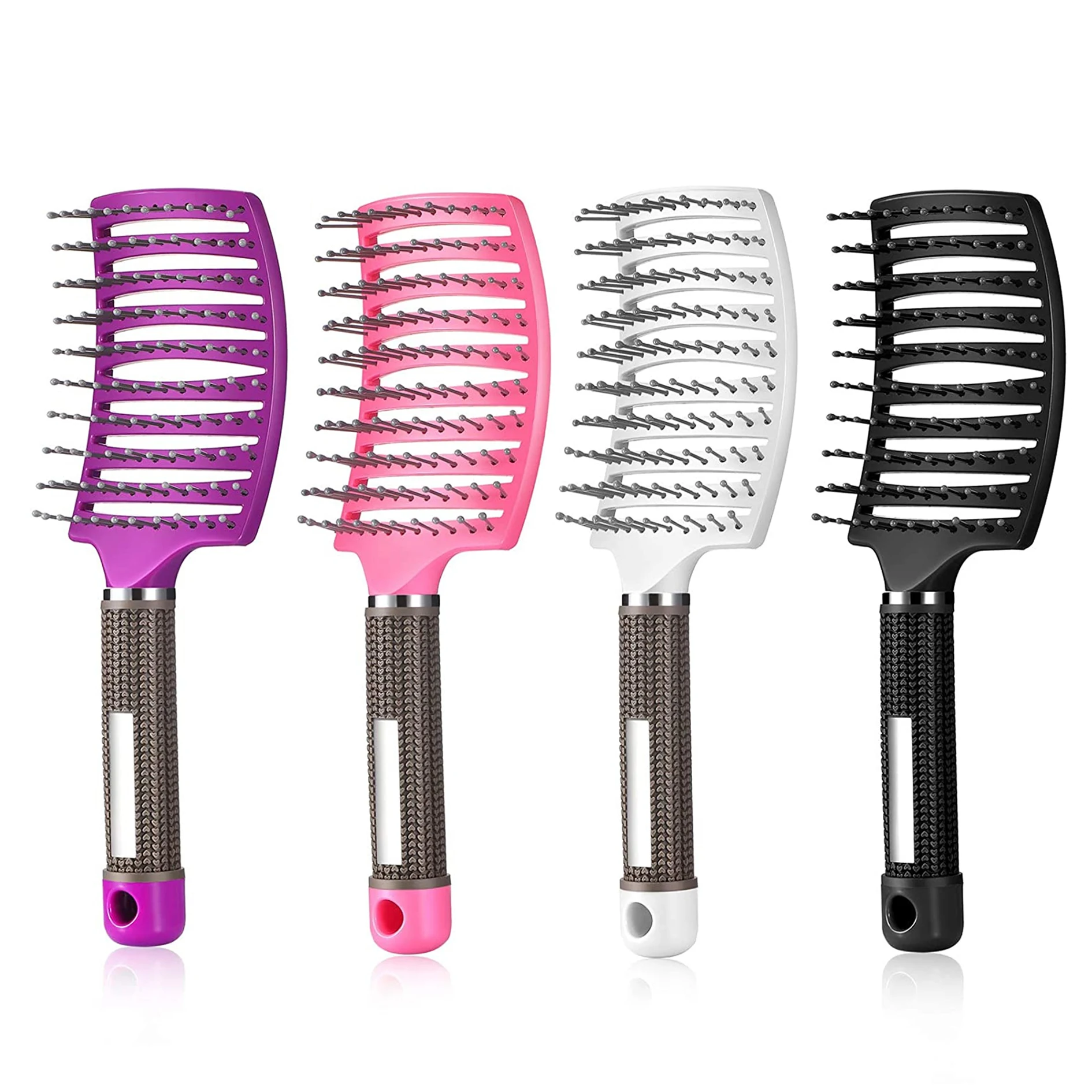 

Amazon Hot Sale Vent Hair Brush Custom Private Label Nylon Bristle Curved Brush For Men's Styling Hair