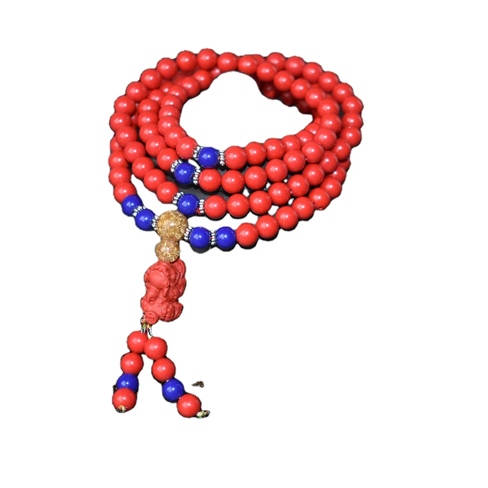 

red natural cinnabar woven spiritual beads hot sale Beads Bracelets for men