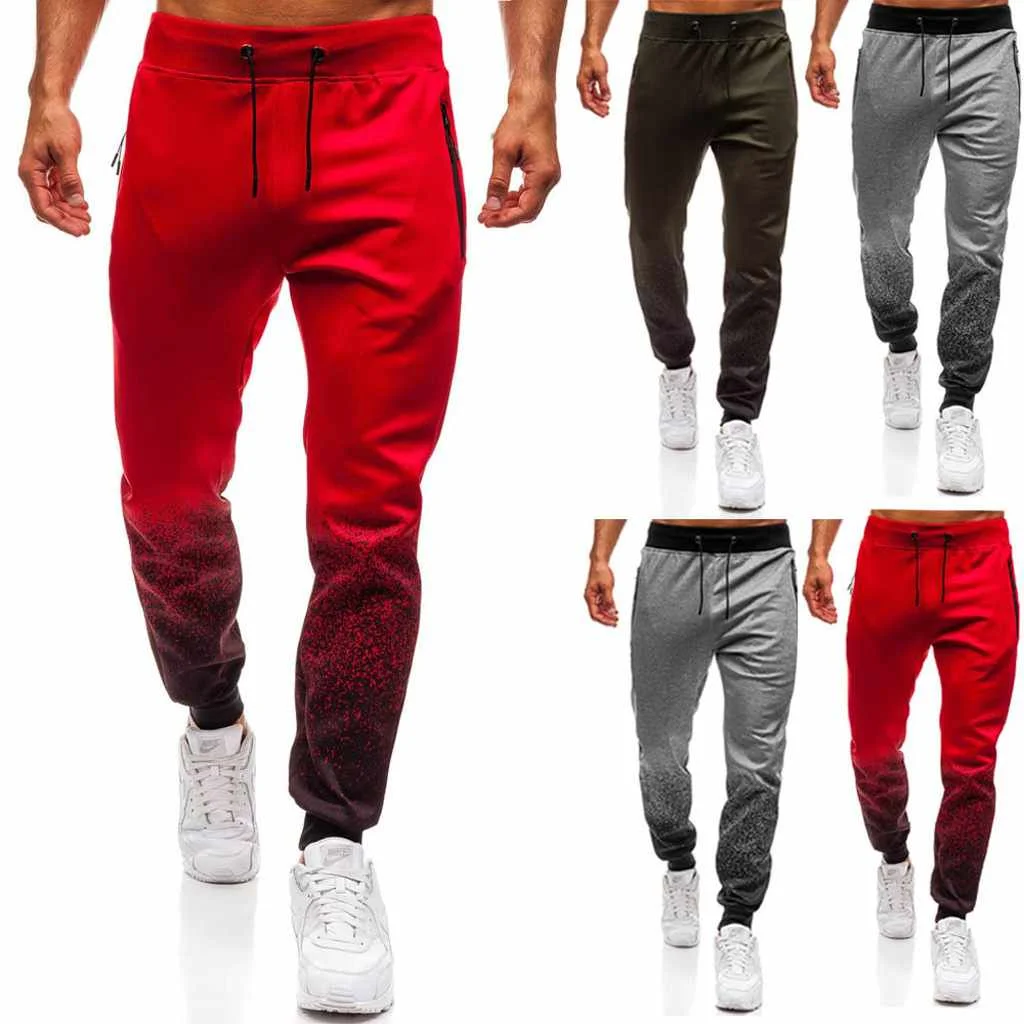 

New hot sale 3D gradient men's sports casual men's sports pants men