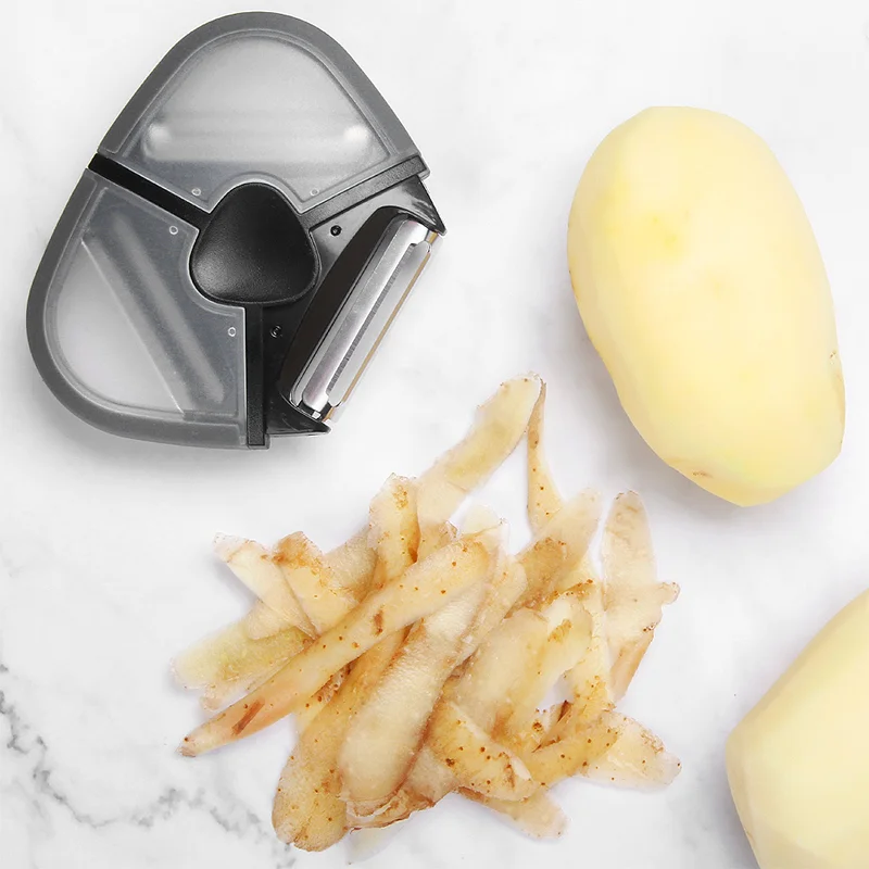 

2020 New Kitchen Gadgets Multifunction 3 in 1 Blade Vegetable Fruit Peeler, Red/green