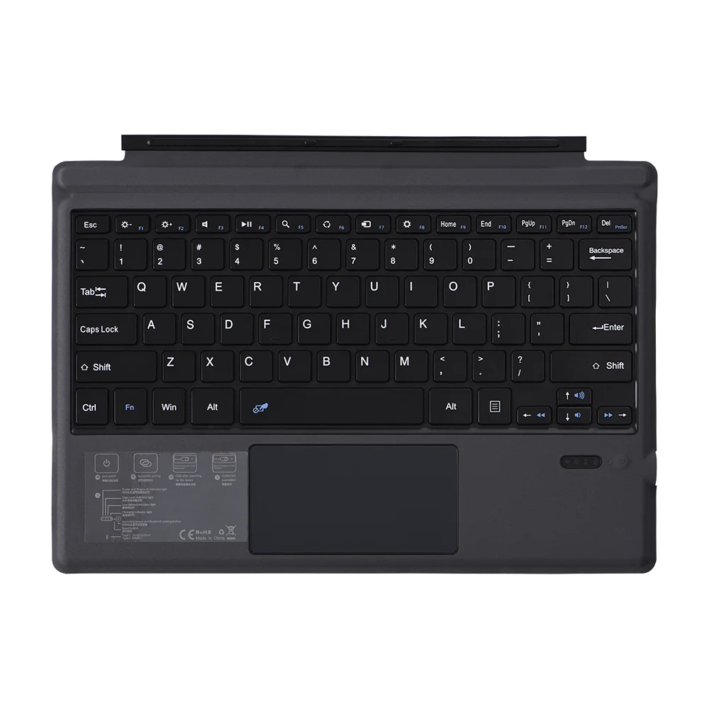 

Microsoft Surface Pro Type Cover Ultra-Slim Portable Rechargeable BT Wireless Keyboard with Touchpad for Surface Pro 3/4/5/6/7/8, Black/customized colors