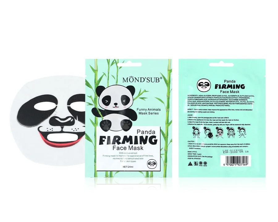 

Mond'sub Panda firming mascarillas faciales sheet skin care mask print animal facial mask