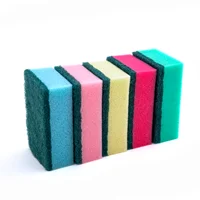 

DH-A1-11 Eco friendly kitchen dish scouring pad scrubber cleaning sponge with polyester