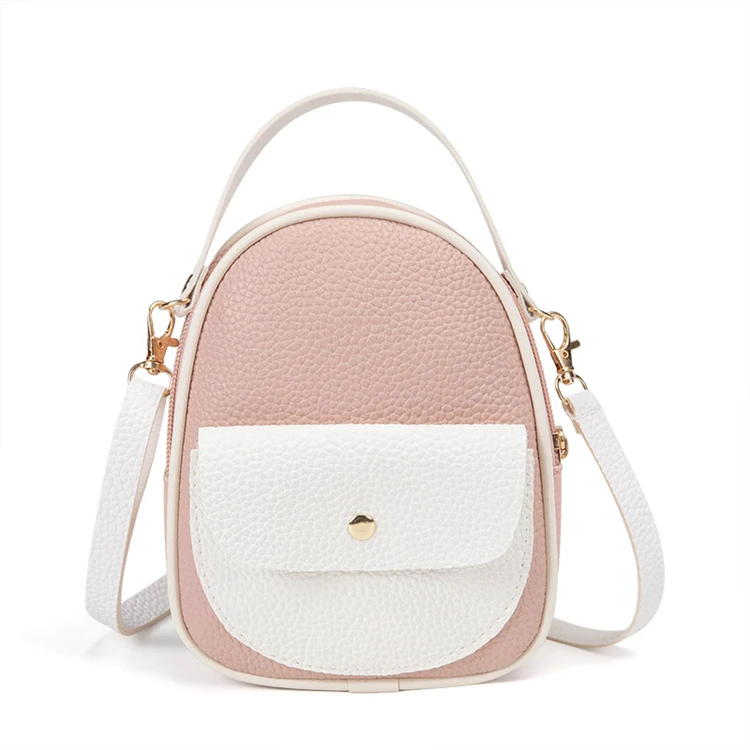 

2020 ISO BSCI factory custom women fashion sport bag promotional gift small PU leather ladies bags phone mini backpack