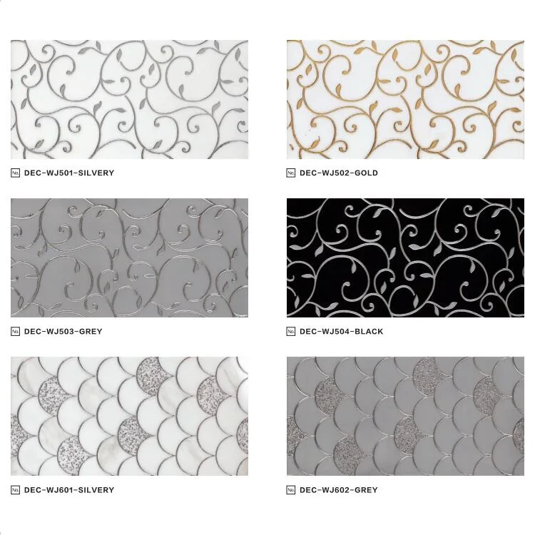 hot selling golden line Water jet Mosaic Tile Water jet design porcelain tiles new water jet pattern decor tile