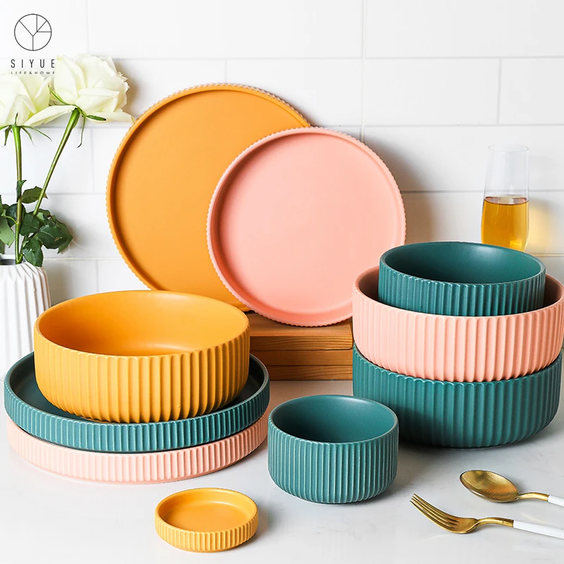 

Household Matte Dinnerware Sets Italian Ceramic Dinnerware For Kitchen 2029