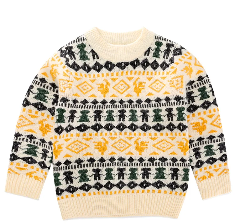 

Boys sweater pullovers children's knitwear thickened winter wear
