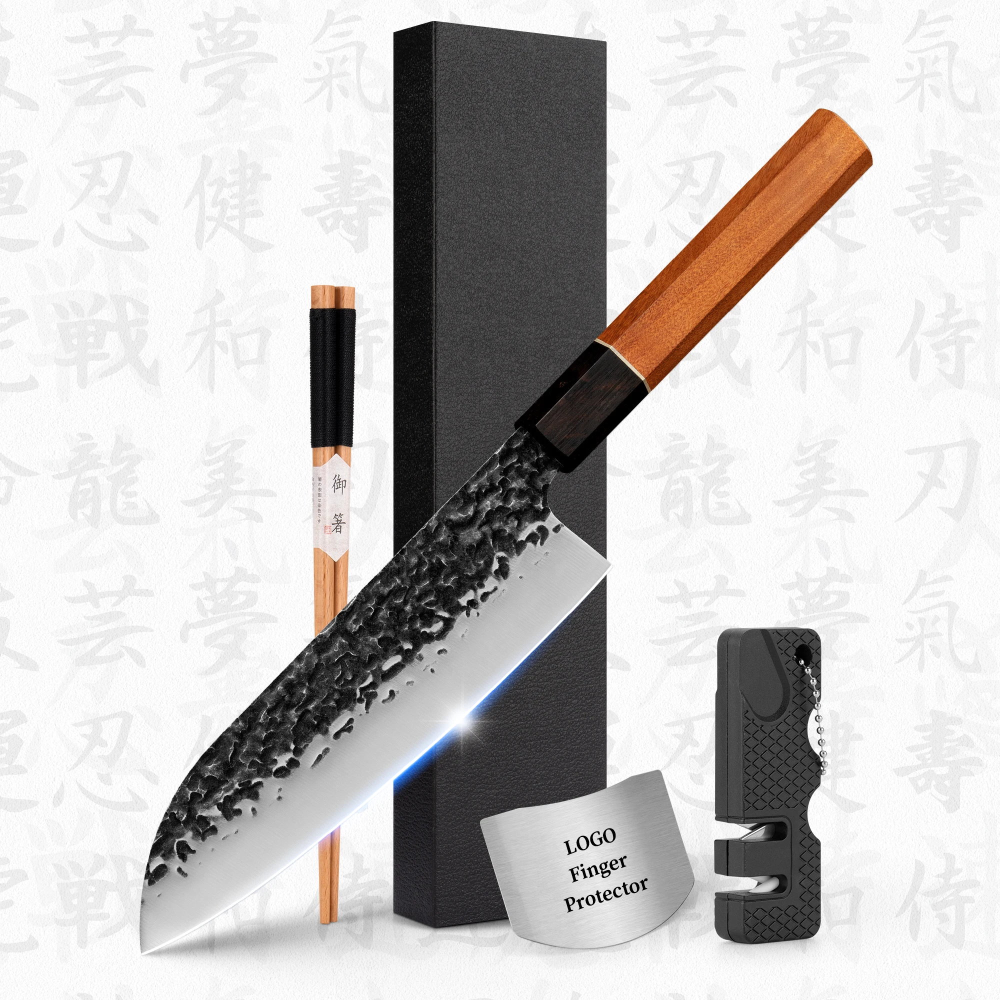 10% Off Custom Logo RTS 7 Inch Kochmesser Japan Chef Knife Santoku Knives With Japanese Octagonal Handle