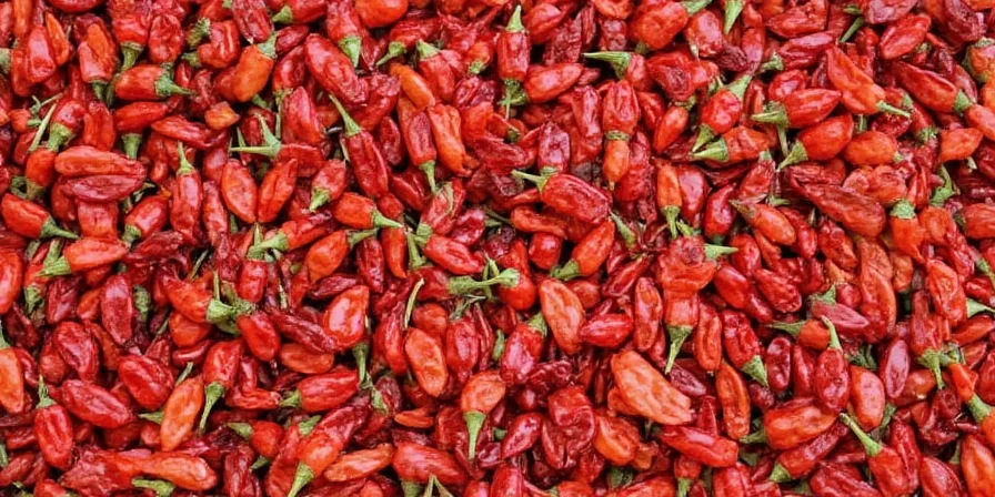 Homegrown dried chili pods