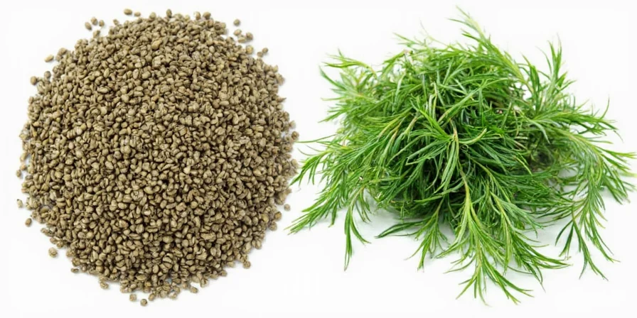 Freshly chopped dill weed on a wooden cutting board.