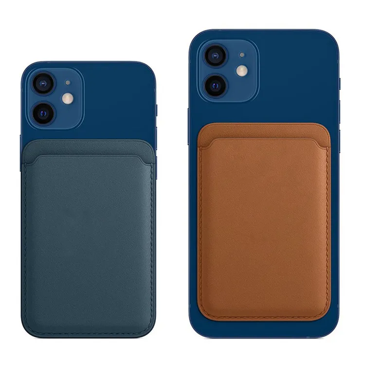 

Fashion Mag Safe Magnetic Leather Card Bag Holder For Iphone 12 Mini/Max/Pro Phone Back Credit Card Wallet Pocket Case