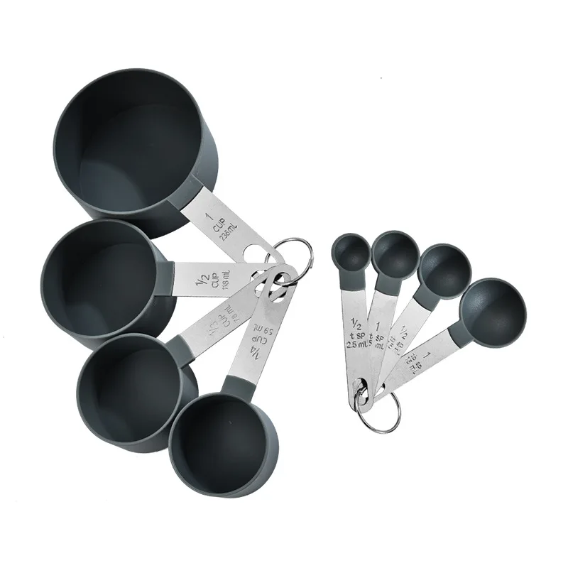 

8-pack Kitchen Measuring Tools Stainless Steel Handles Measuring Cups And Spoons Set