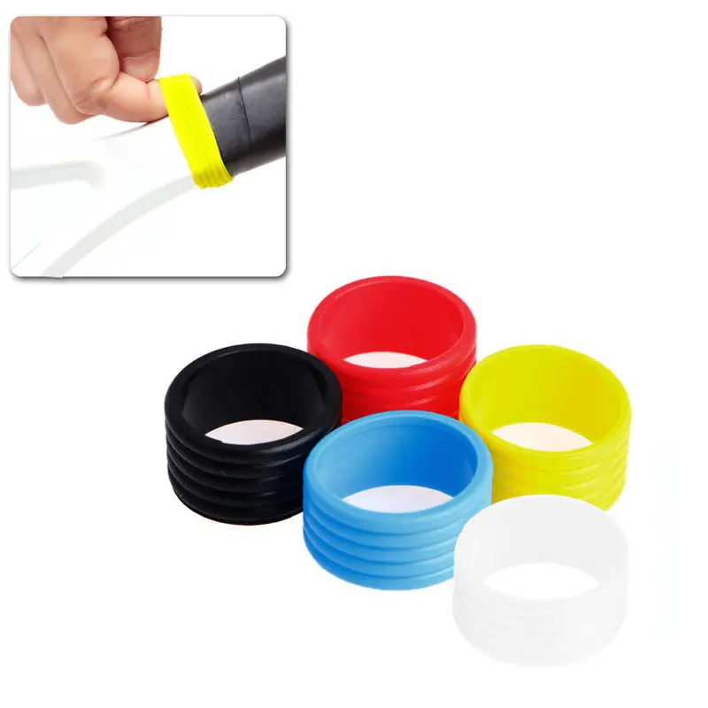 

Wholesale universal squash racket racket silicone rubber over grip ring for tennis, Yellow/blue/red/white/black or customize pantone color
