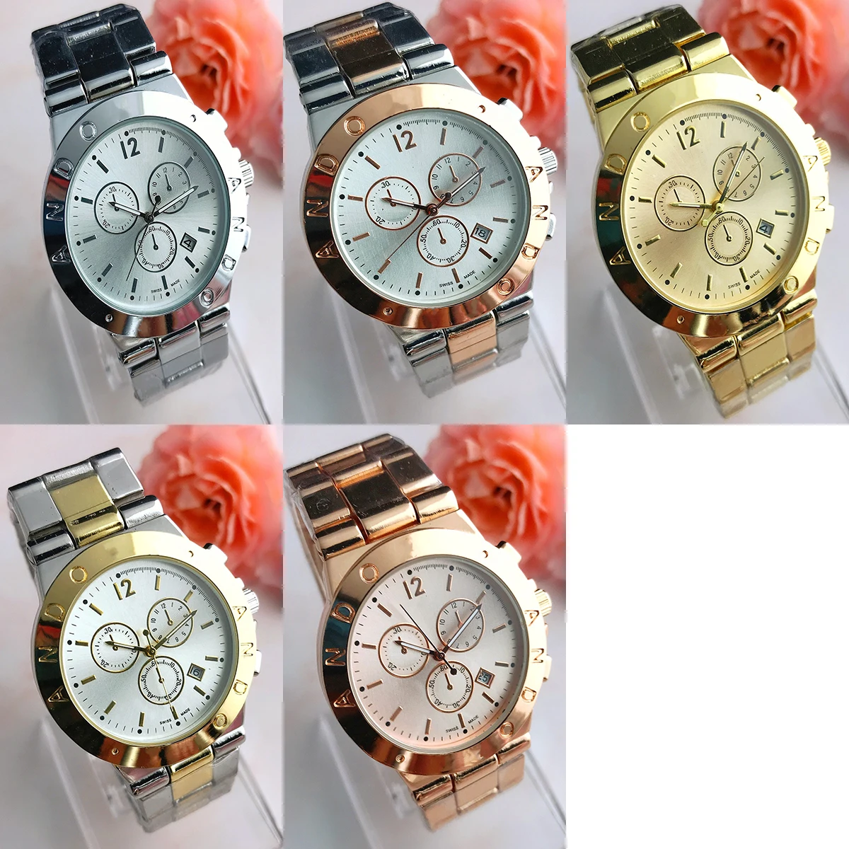 

Hot sell Stainless Steel gentleman Quartz Watches Fashion Jewelry Gift Generous Exquisite Charm Wedding