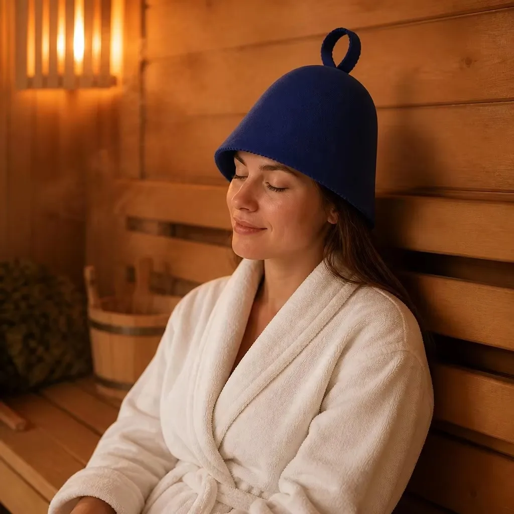 Custom Color 100% Merino Wool Sauna Hat - Sauna Experience