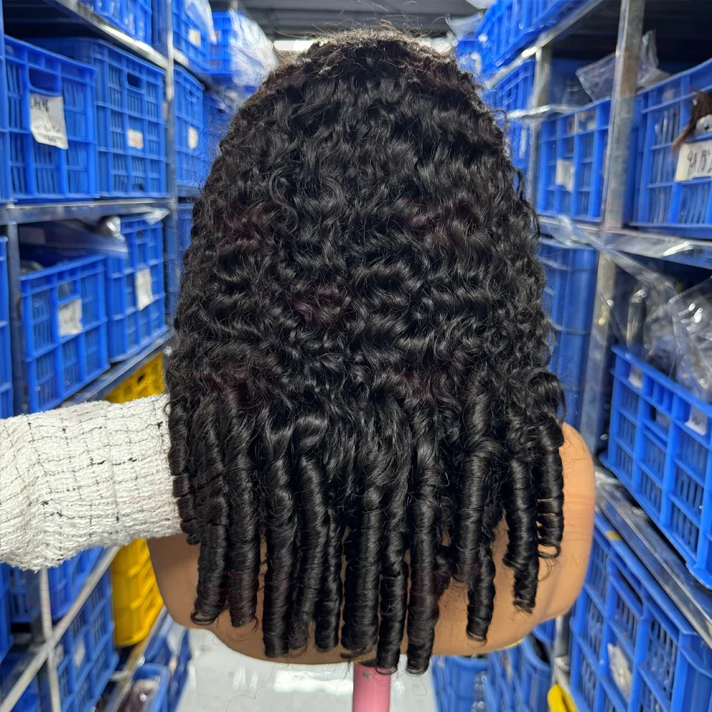 12A SDD Raw Cuticle Aligned Hair Super Double Drawn Burmese Curly Wig for Black Women 250% Density Vietnamese Human Hair Wigs