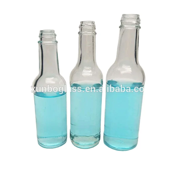 

150ml 180ml 250ml leer chili-sauce flasche glass hot sauce bottle with lids, Clear