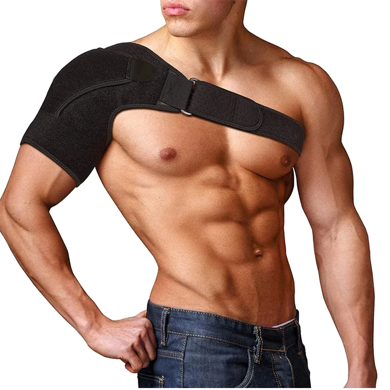 

Custom LOGO Sports Shoulder Protection Outdoor Fitness Support Adjustable Compression Bandage Shoulder Pad