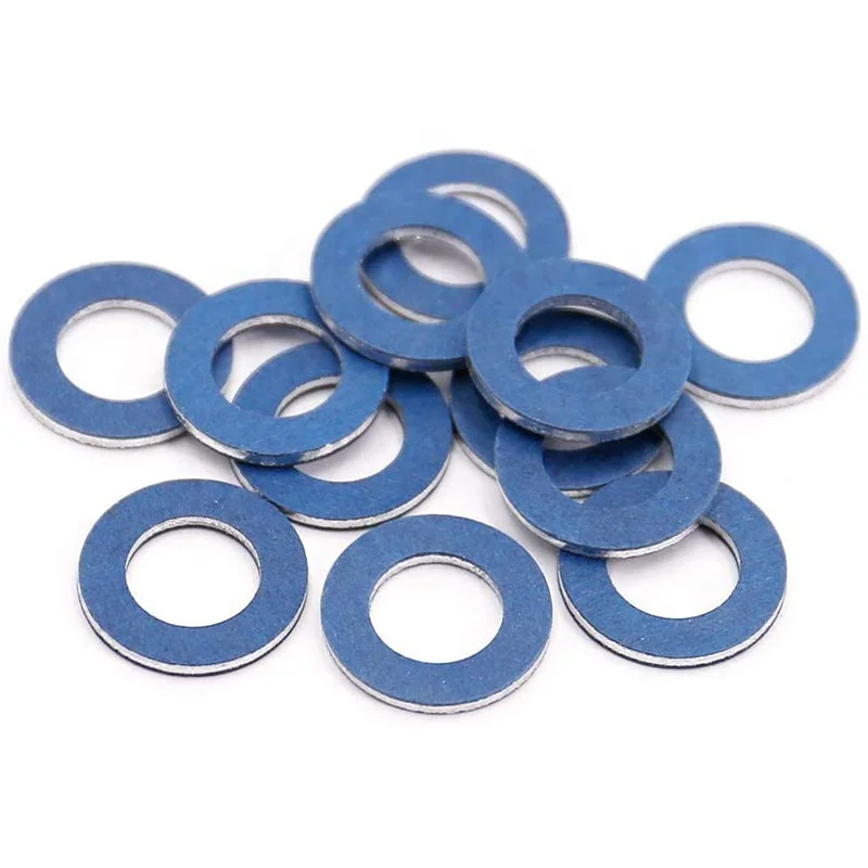 

90430-12031 9043012301 Oil Drain Plug Gasket Crush Washer Seals for Toyota Camry Prius Tundra Sienna Highlander Avalon Corolla, Blue