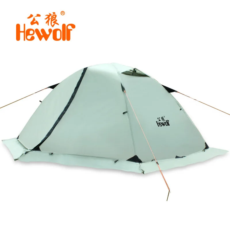 

Hewolf 2 Person Waterproof Camping Tents For Outdoor Recreation Double Layer 4 Seasons Hiking Fishing Beach Tourist Tents