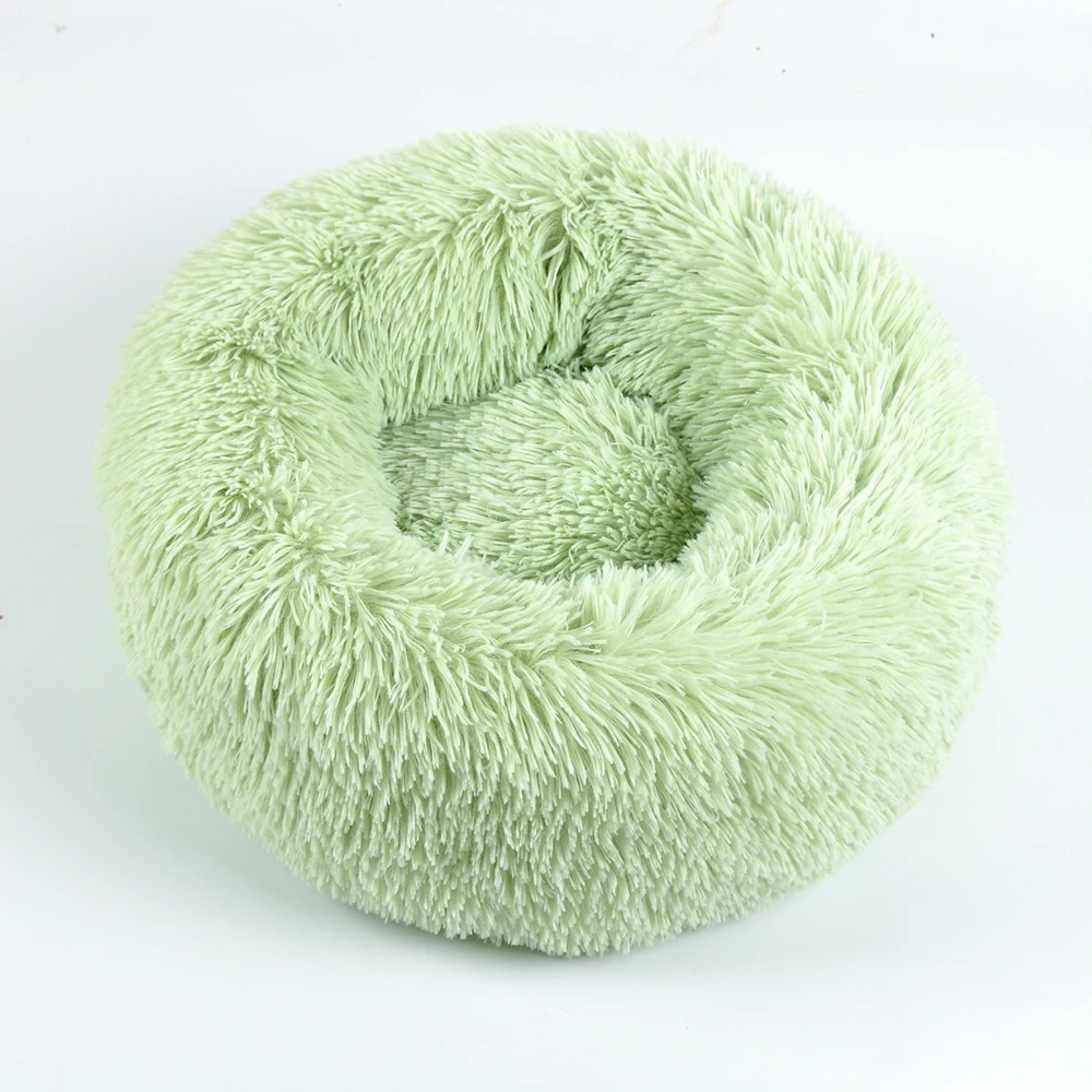 

Wholesale round dog bed luxury waterproof memory foam cute soft plush faux fur cat pet bed, Customized color