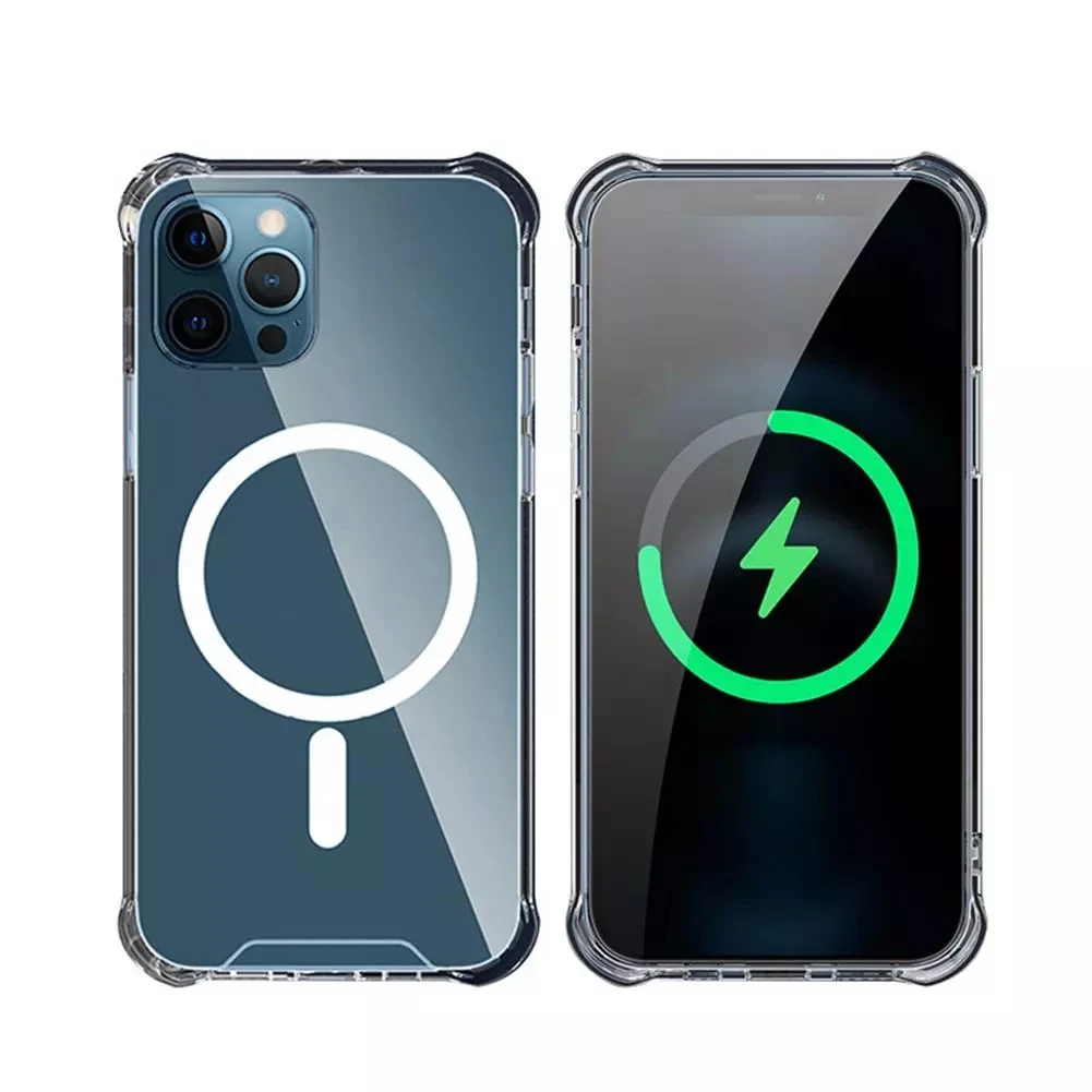

Fast Wireless Charger Magnetic electroplate Mobile Phone Case Full Body Protective Shockproof Phone Case with for iPhone 12, Blue,sliver,gold.black