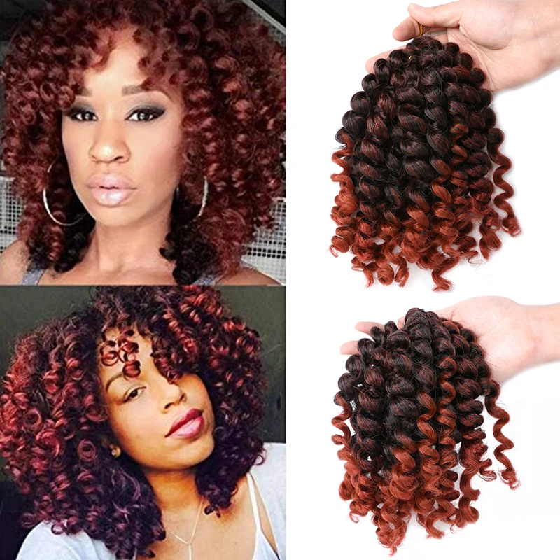 

Synthetic Twist Braids 8 Inch Jamaican Bounce Jumpy Wand Curl Crochet Braid