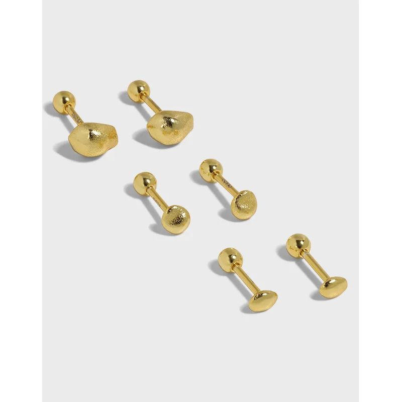 

Fashion Stud Small Sterling Silver Minimalist Screw Back Earring