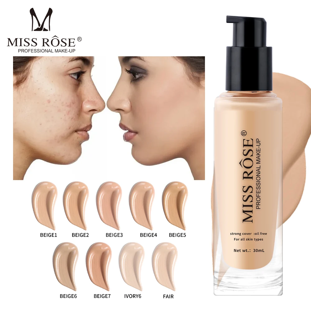 

Wholesale Liquid Foundation Oil Control Nude Makeup Cosmetics Long-lasting Waterproof Conclear