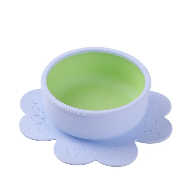 

Hot Sales Kids Plates Anti Slip Silicone Suction Baby Food Serving Plate Bowls