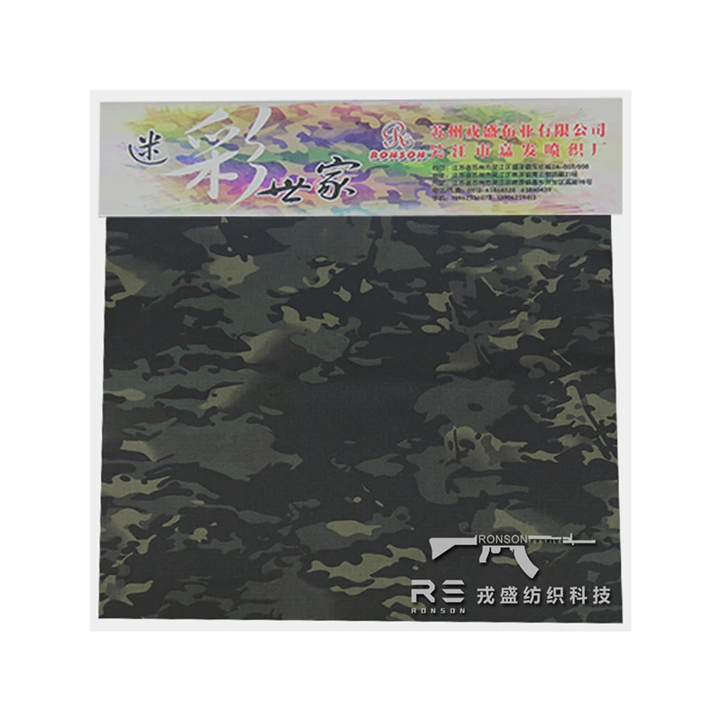 

multicam black camouflage fabric TC 65/35 polyester cotton ripstop tactical workwear fabric