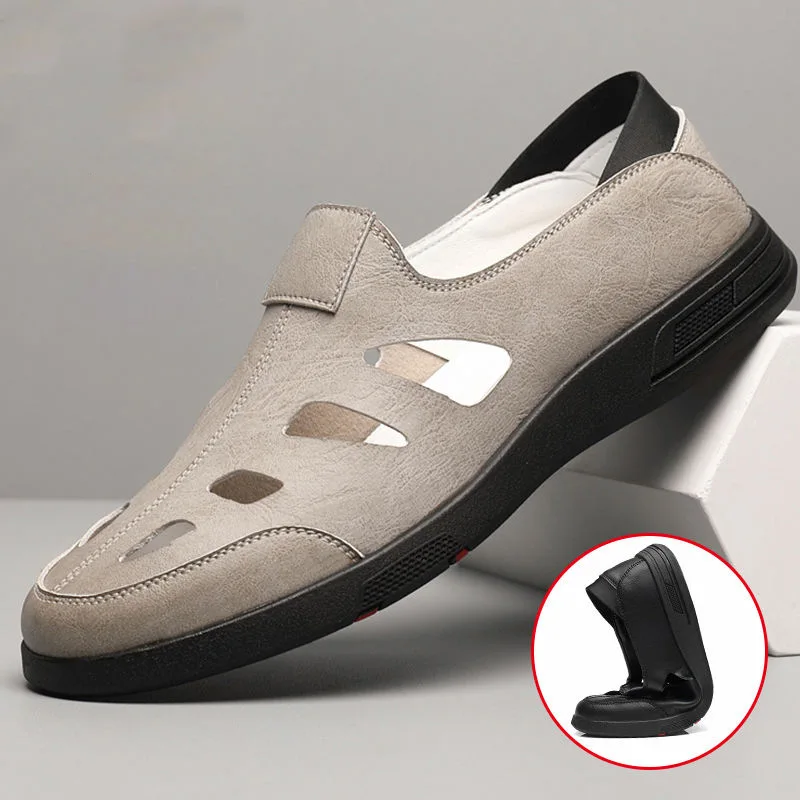 

Popular Summer Hollow Shoes Wholesaler Men's Genuine Leather Casual Shoes Sports Light-weight Fashion Sandals