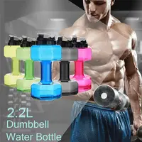 

2.2L Travel Dumbbell Shaped Sport Water Cup Kettle Exercise Bottle Fit Drink Gym