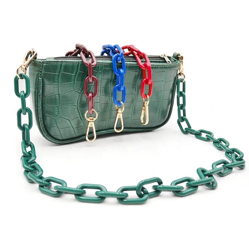 

Multi Colors Acrylic Crossbody Bag Accessory Big Chunky Competitive Price Chain For Handbag And Purse Strap, As show or customizde