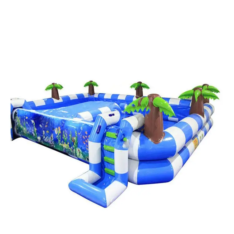 

Hot Sale Inflatable Water Park Equipment Aqua Park Equipment for Rental, Customized color inflatable water slide into pool
