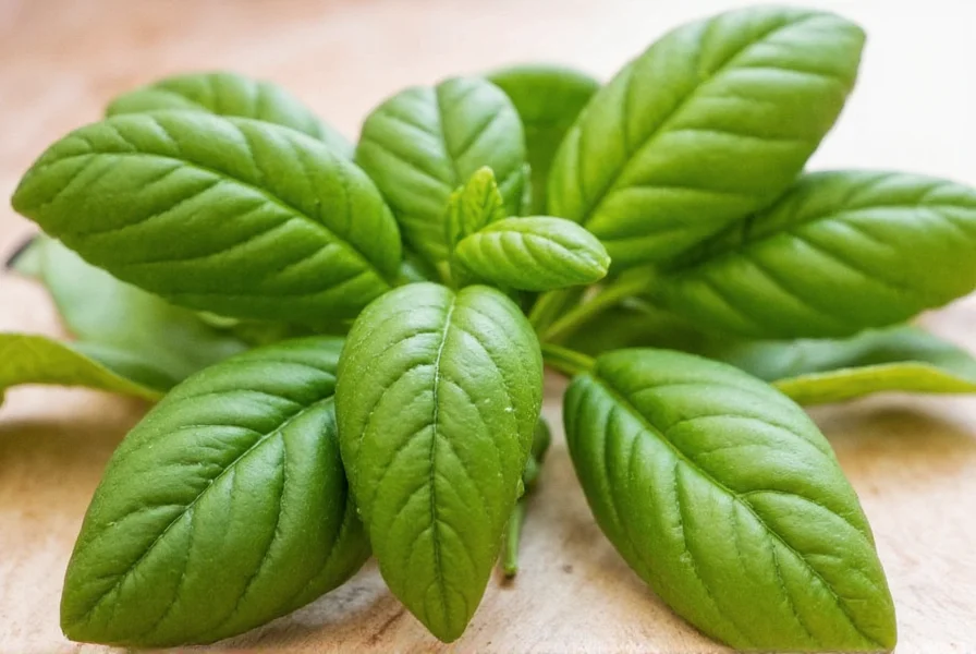 Hand washing basil leaves in a colander