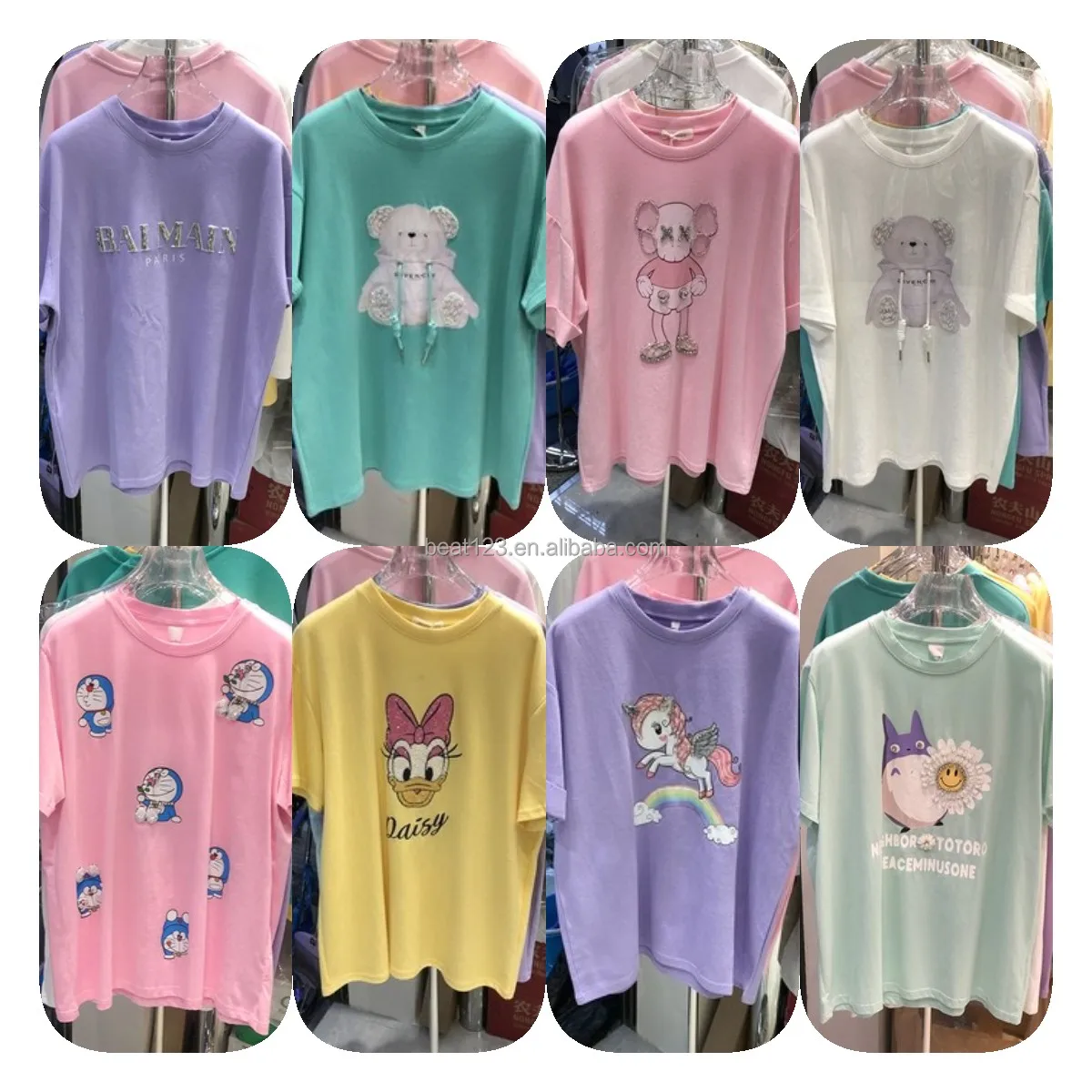 

2022 High quality vintage t shirt women dress round neck custom logo printed oversized tshirt women