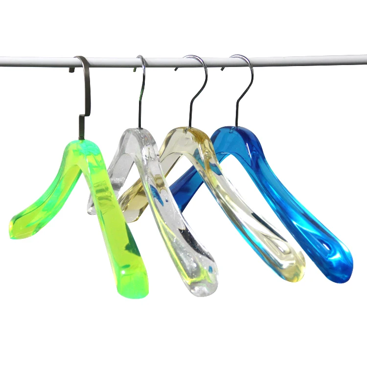

Wholesale Eco-friendly Clear Acrylic Transparent Kids Clip Coat Clothing Pant Hanger Custom Heavy Duty Plastic Clothes Hanger, Customize any color