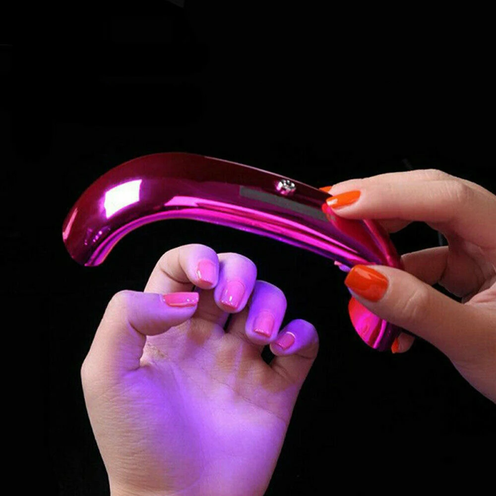 

9W USB Pro Mini Portable UV Nail Lamp Light Dryer Curing Acrylic Gel Polish, Pink white black red