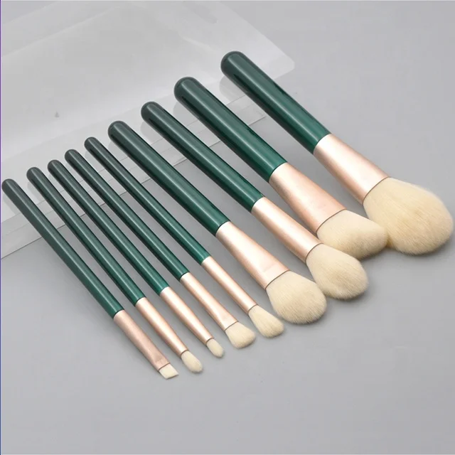 

New style natural hair wood professional makeup brush set wholesale, As the picture