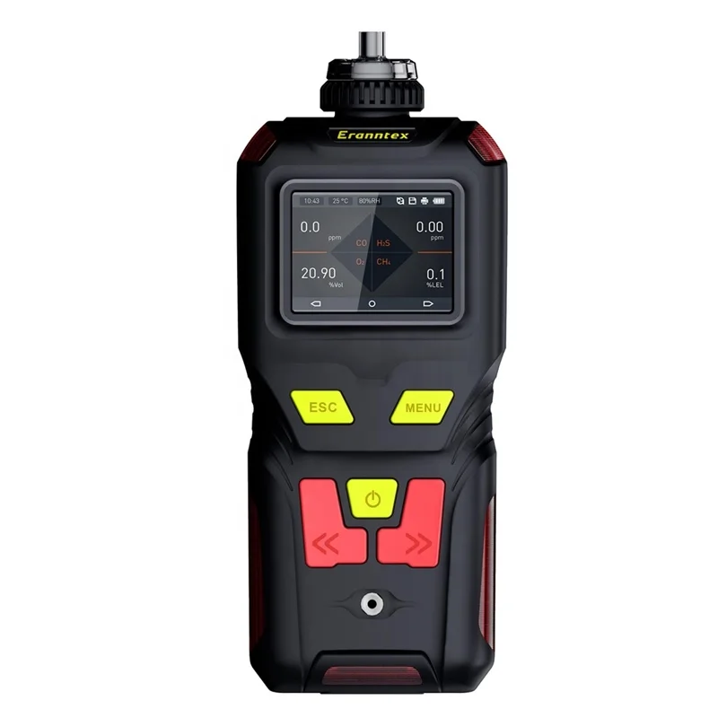
High Precision CO H2S O2 Ex(LEL CH4) 4 gas detector pump type multi gas detector meter toxic and harmful gas sensor 