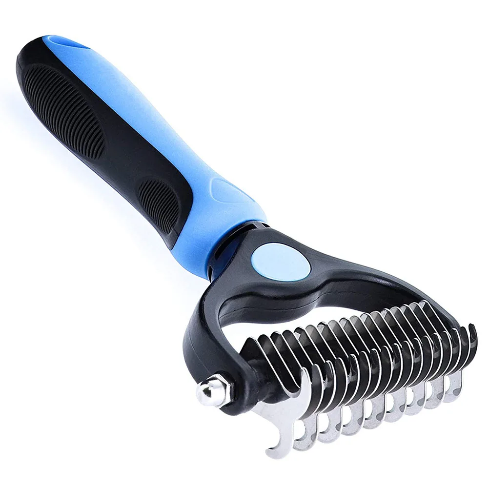 

Pet Hair Remover Comb for Cats 2-Sides Dematting Tool for Dogs Cat Pets Grooming Brush Cat Hair Remover Brush 17 Gears Dog Brush