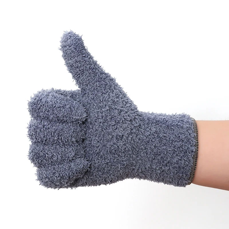 

Customizable colors Eco friendly easy clean soft microfiber household dusting cleaning glove, Customized color