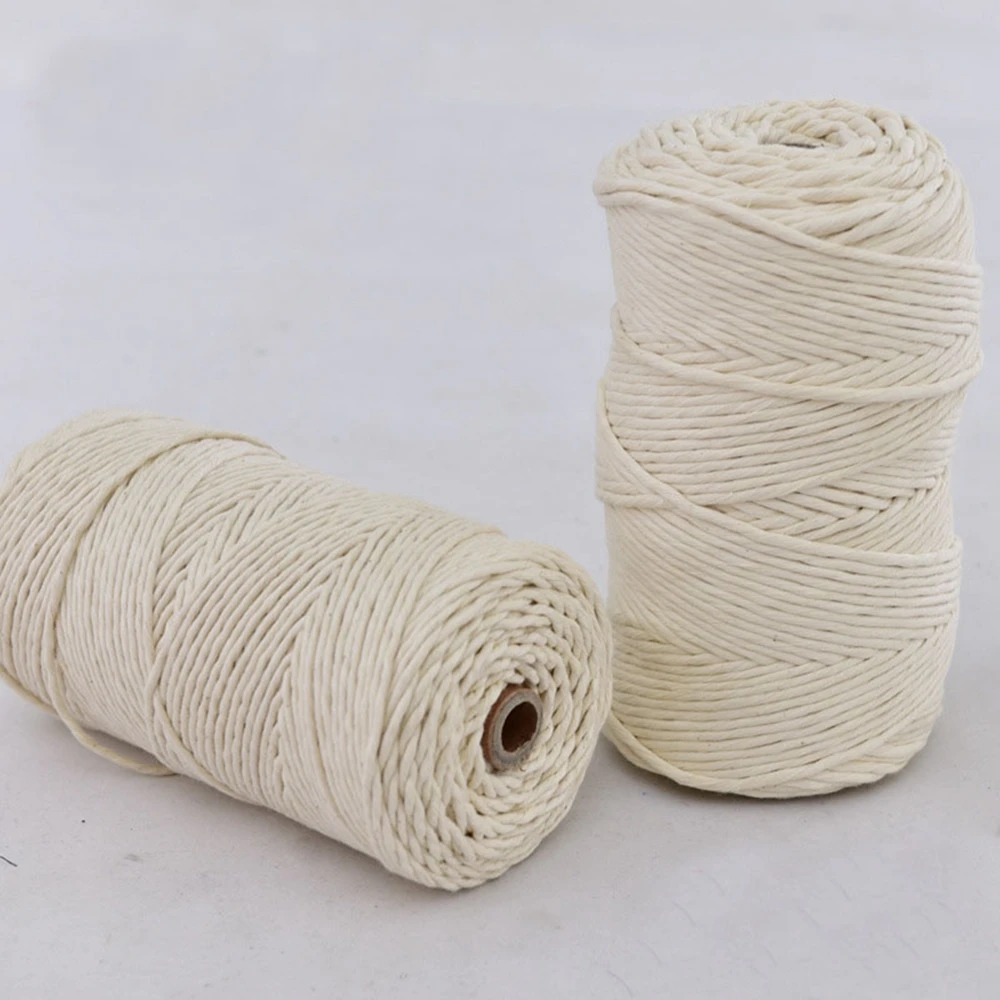 

Factory wholesale single strand twist 3mm macrame 100% cotton cord