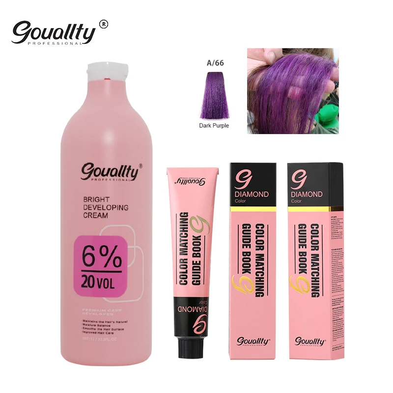 

Amazing Purple hair color for professional salon use with pearl luster effect, 51 colors