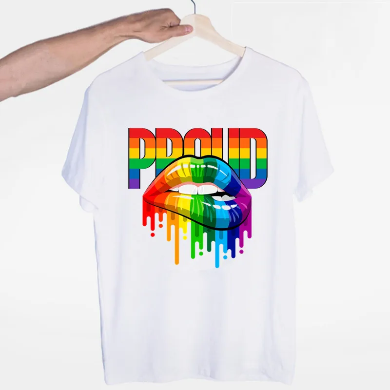 

Pride Lgbt Gay Love Lesbian Rainbow Design Print T-shirts for Man and Women Summer Casual Love Is Love Tee Shirt