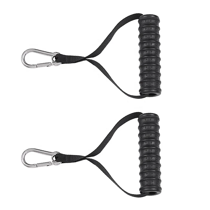 

Fitness Handle Multi Function Fitness Grip Spring Hook With Loop Fitness Equipment Accessories, Black