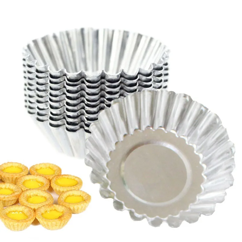 

High Quality Round Egg Tart Cake Mold Aluminium For Baking, Colorful