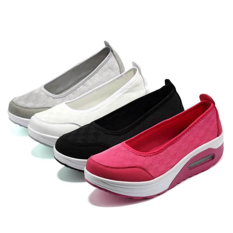 

Breathable mesh height increasing sole shoes casual fashion wild fitness shake women shoes Mom or nurse shoes